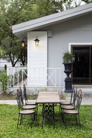 Large front shop porch lights