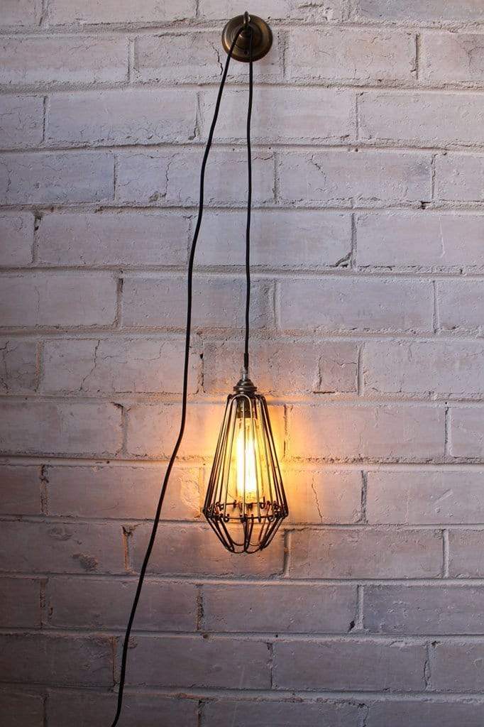 Pendant Light Cord With Wall Plug Black Textile Cord Fat Shack