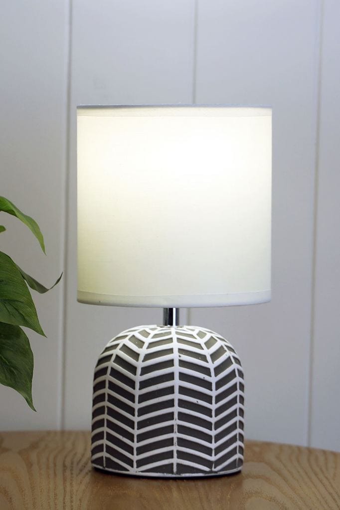 white boho lamp