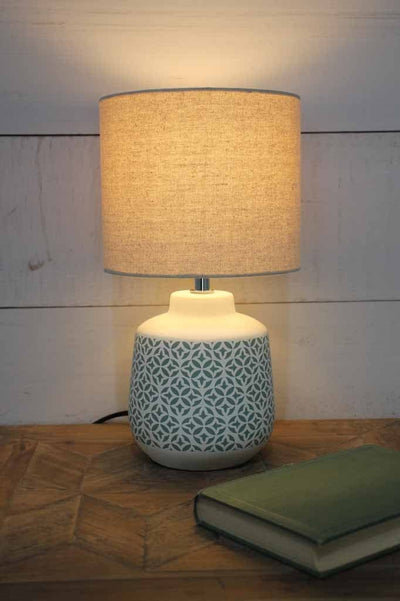 patterned ceramic lamp