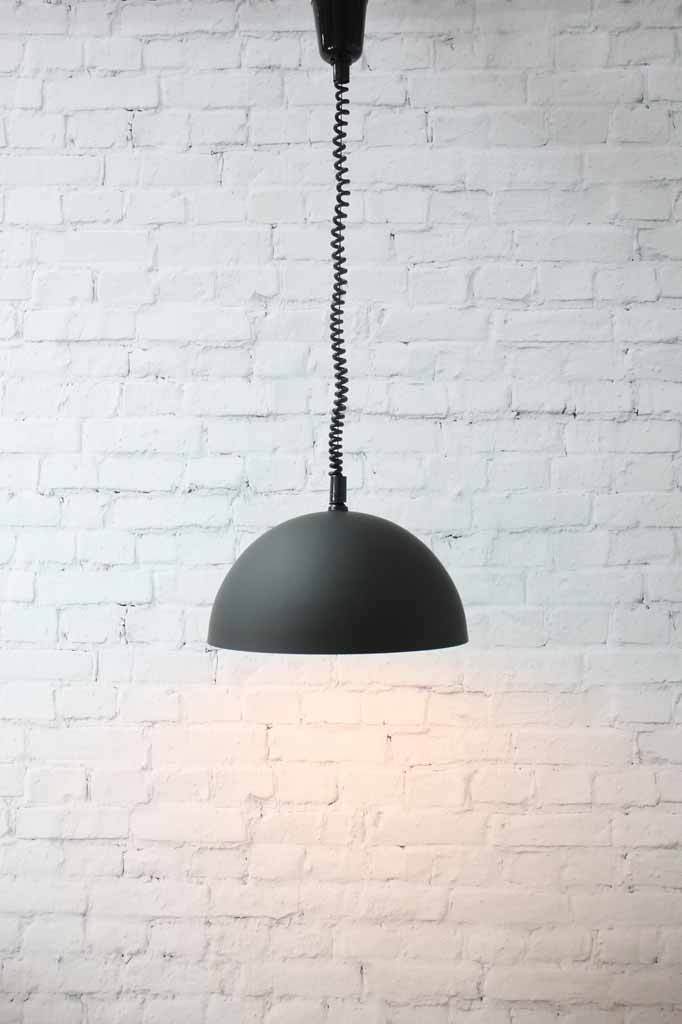 Dome Rise Fall Pendant Minimalist Black Classic Style Pendant Light Fat Shack Vintage