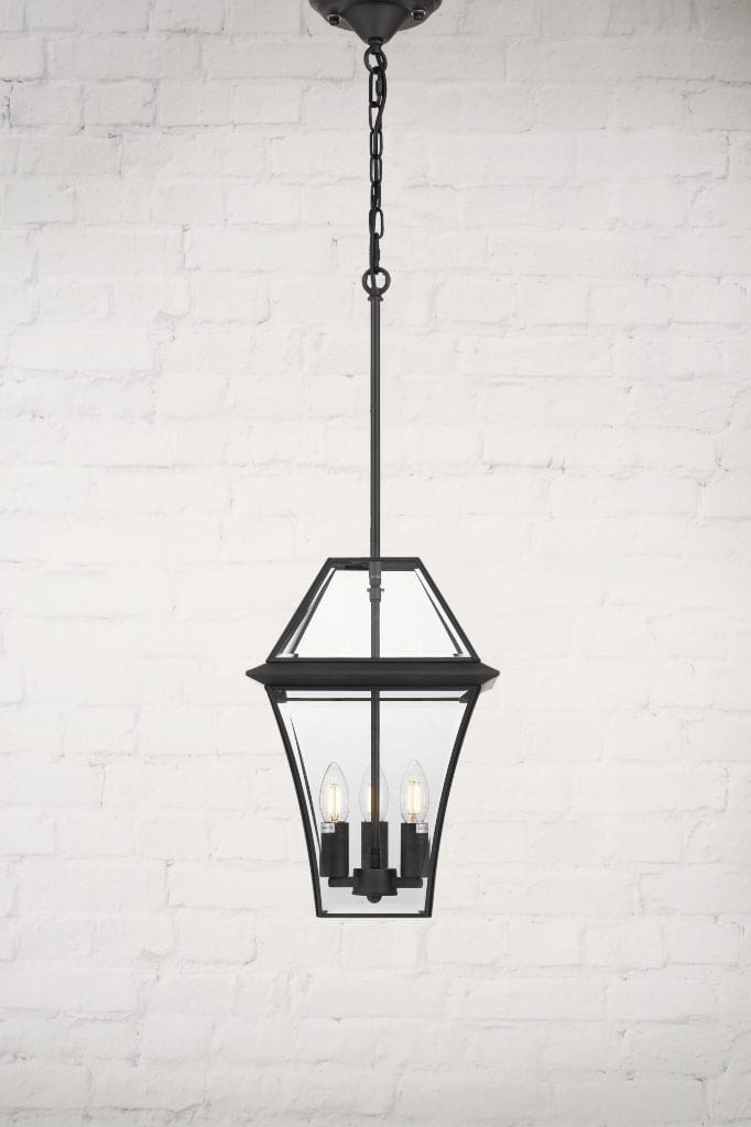 black hallway pendant light