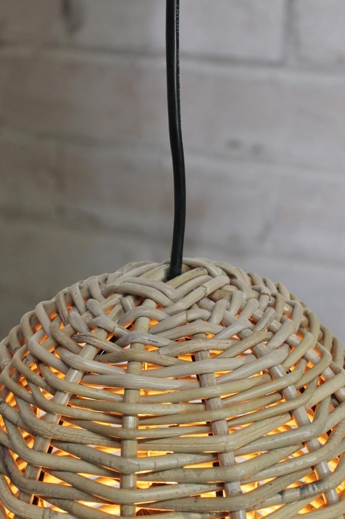 Large Rattan Pendant Light | Fat Shack Vintage