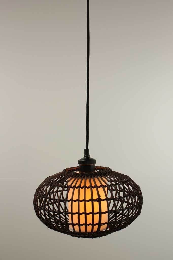 Wicker Pendant Light Fat Shack Vintage