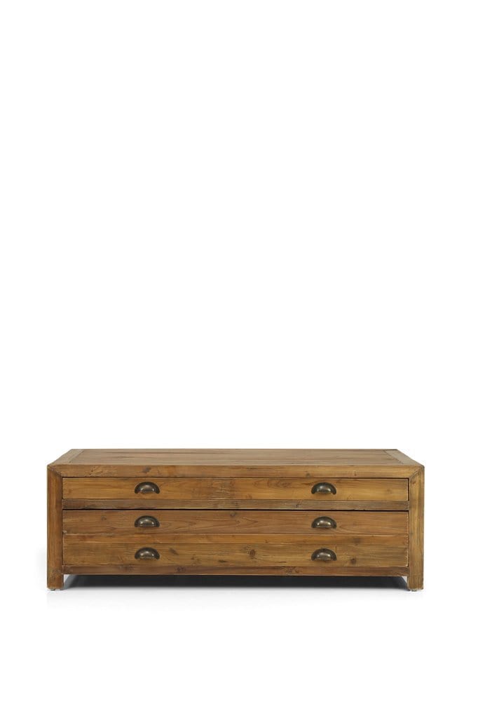 Benton 2 Drawer Coffee Table Storage With Large Draws Fat