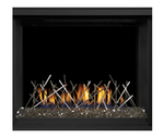 Napoleon Direct Vent Gas Fireplace - BHD4 Ascent Multi-view 40 - Designer Fine Art - Nickel Stix