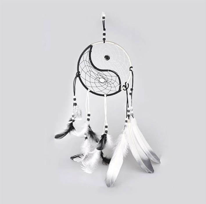 Attrape Reves Indien Blanc Noir Ying Yang