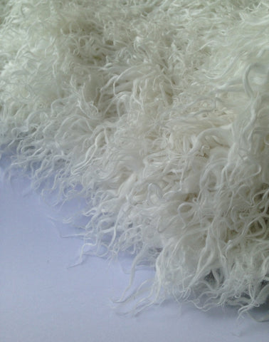 Blanc De Blanc - Extra Curly Mongolian Style Faux Fur