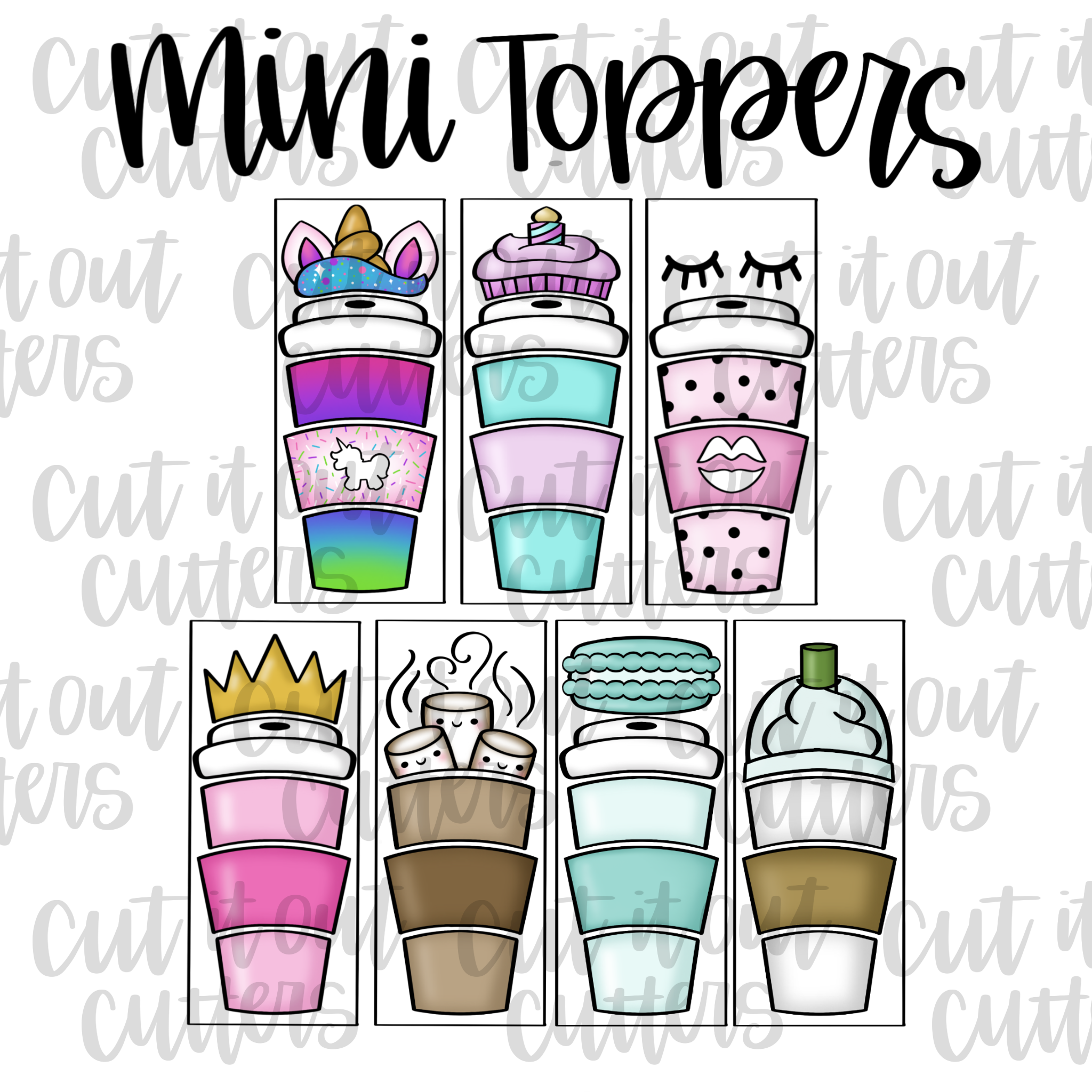 Mini Toppers for the MINI Build A Brew Cookie Cutter Set