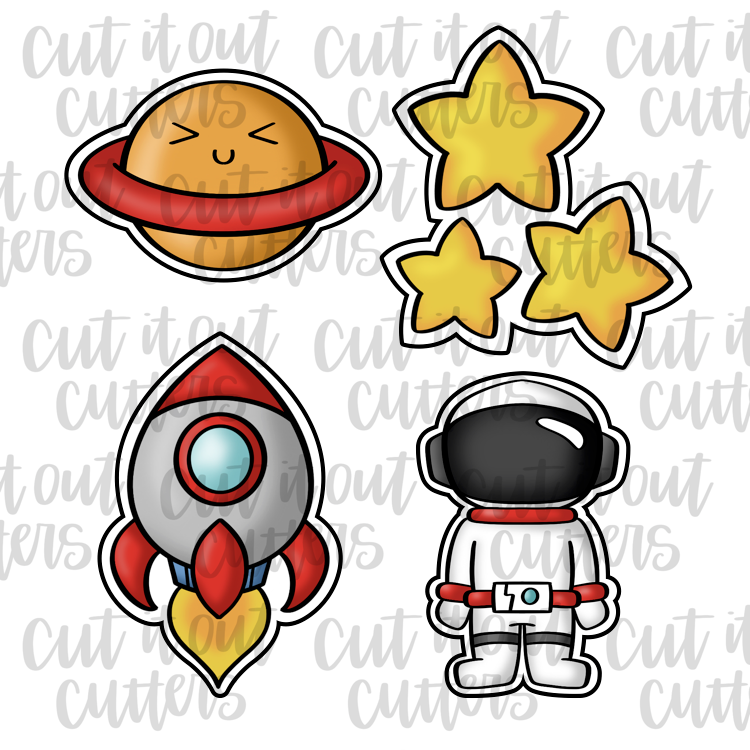 Astronaut Cookie Cutter Set – Cut It Out Cutters