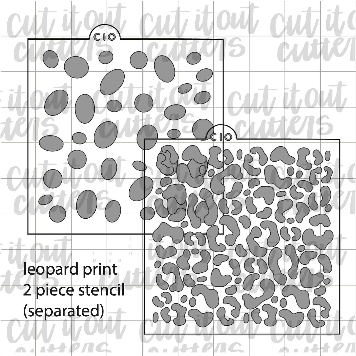 leopard print cookie stencil cut it out cutters