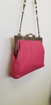 Ricki Designs Bag: Pink Leather #se2199-ESSE Purse Museum & Store