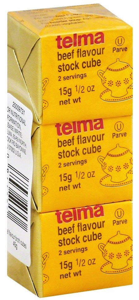 Telma - Beef Flavour Stock Cube, 3 cubes of 0.5 Ounce.