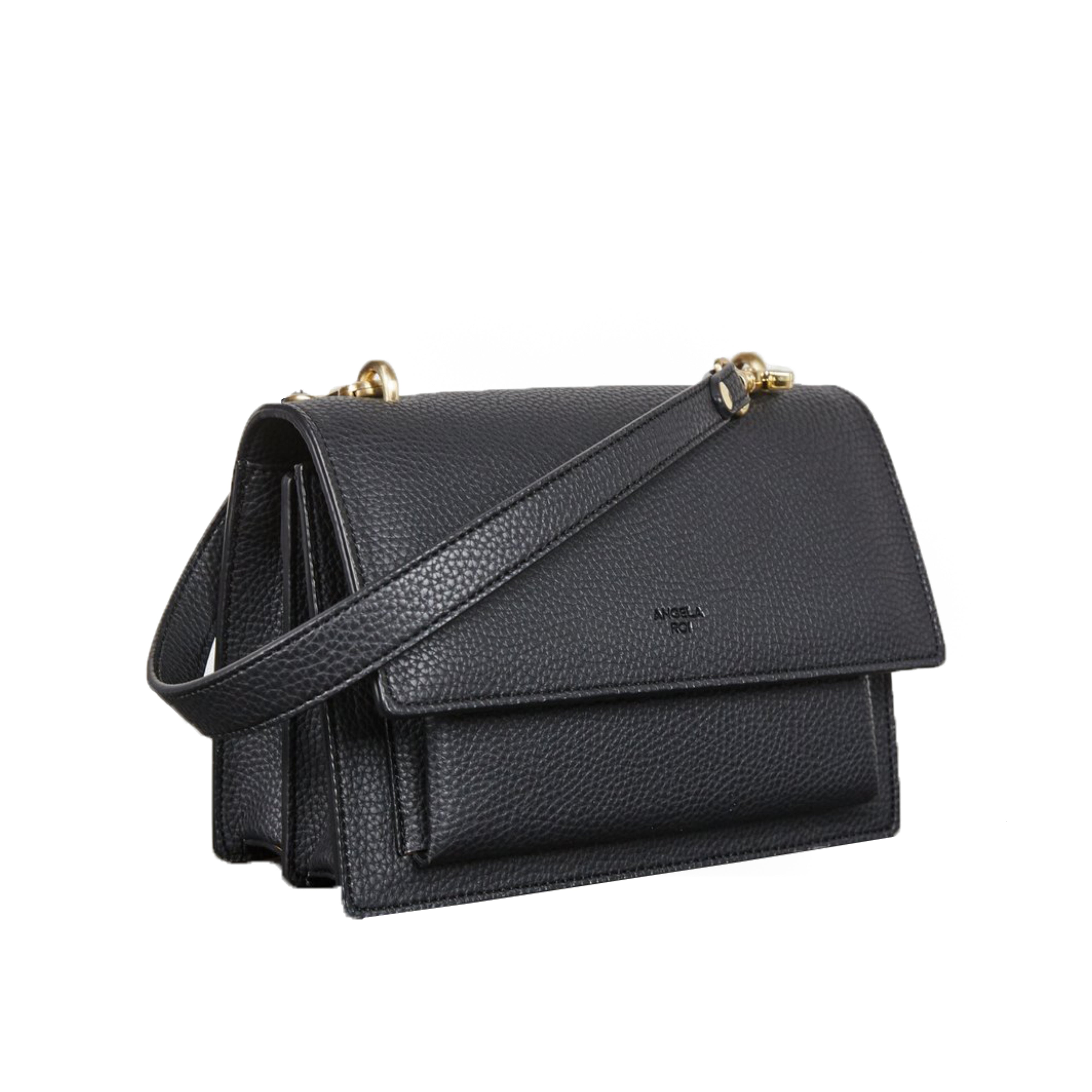 Eloise Satchel [Signet] - Black | Angela Roi | Luxury Vegan Handbags ...