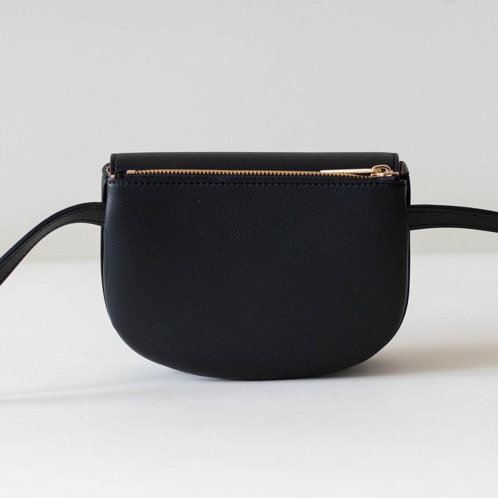 belt bag leather black