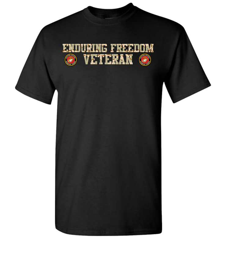 Enduring Freedom Usmc 2 Camo Short Sleeve T Shirt Black Tee Shirt Connection