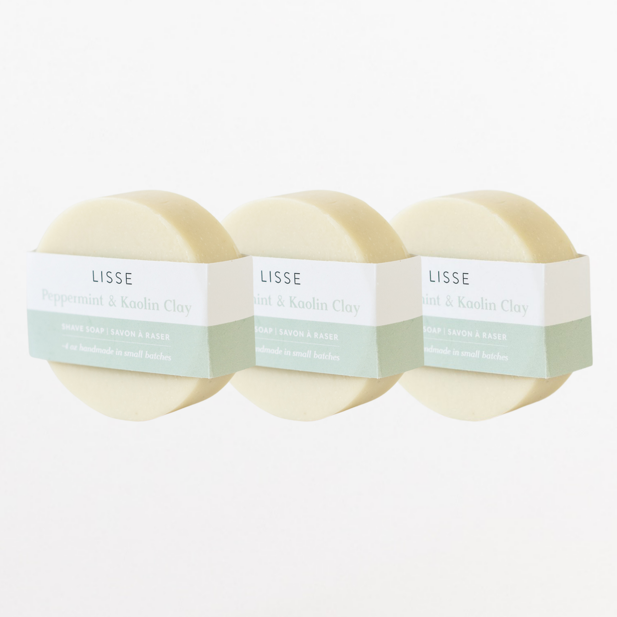 Peppermint Shave Soap Trio