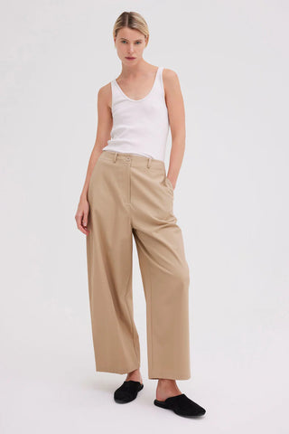 wide leg beige pants from Jac and Jack