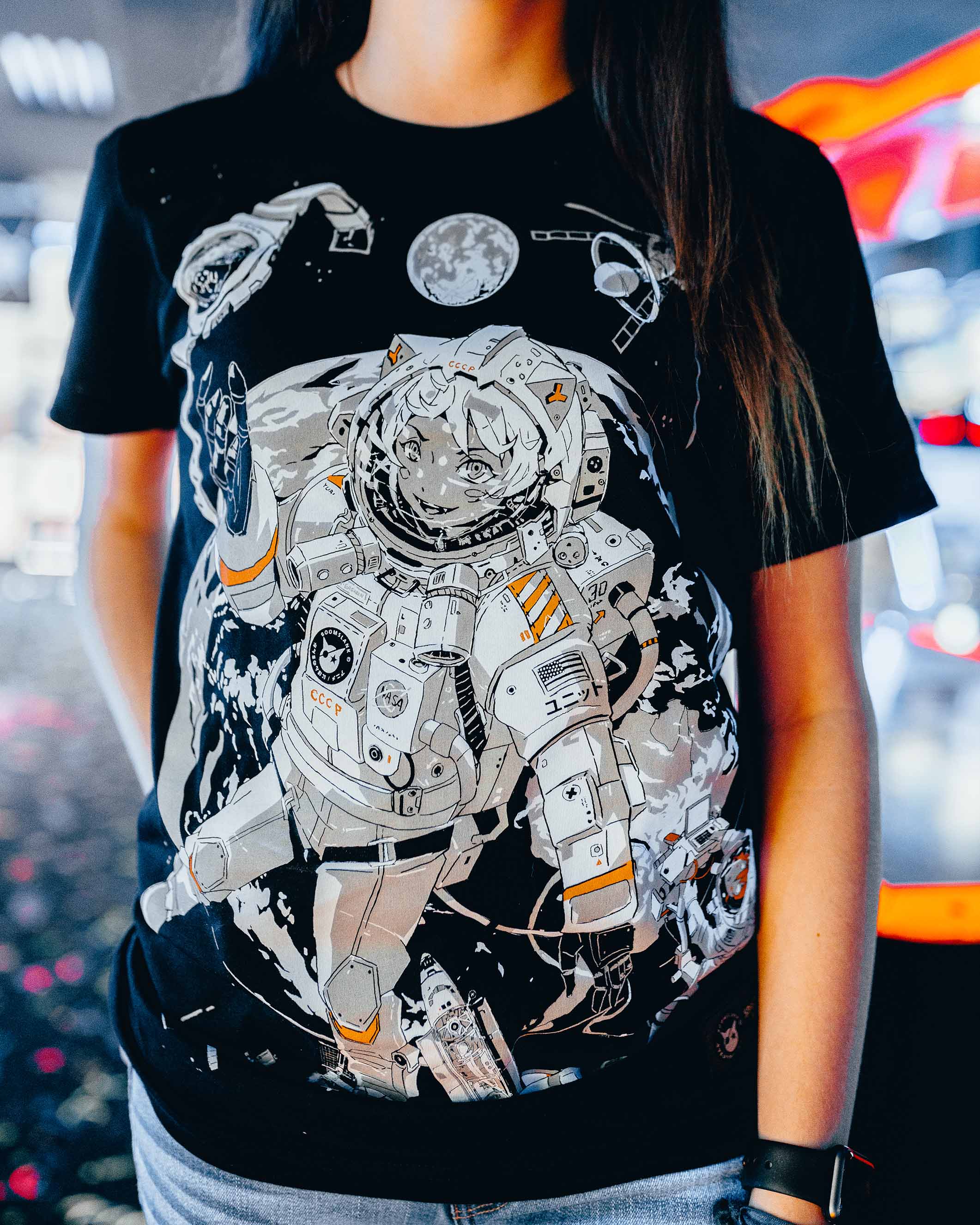 Space Cowboy anime graphic tee by Boomslank