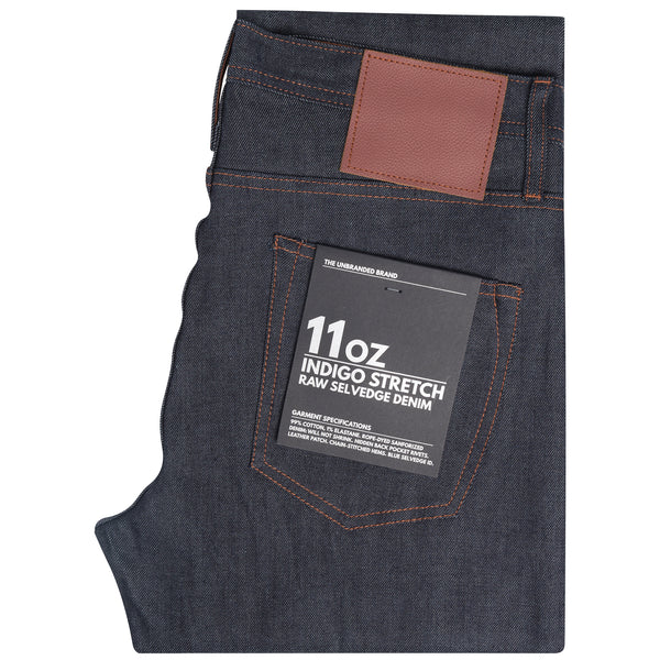 The Unbranded Brand UB144 Skinny Fit 11oz Stretch Denim, black
