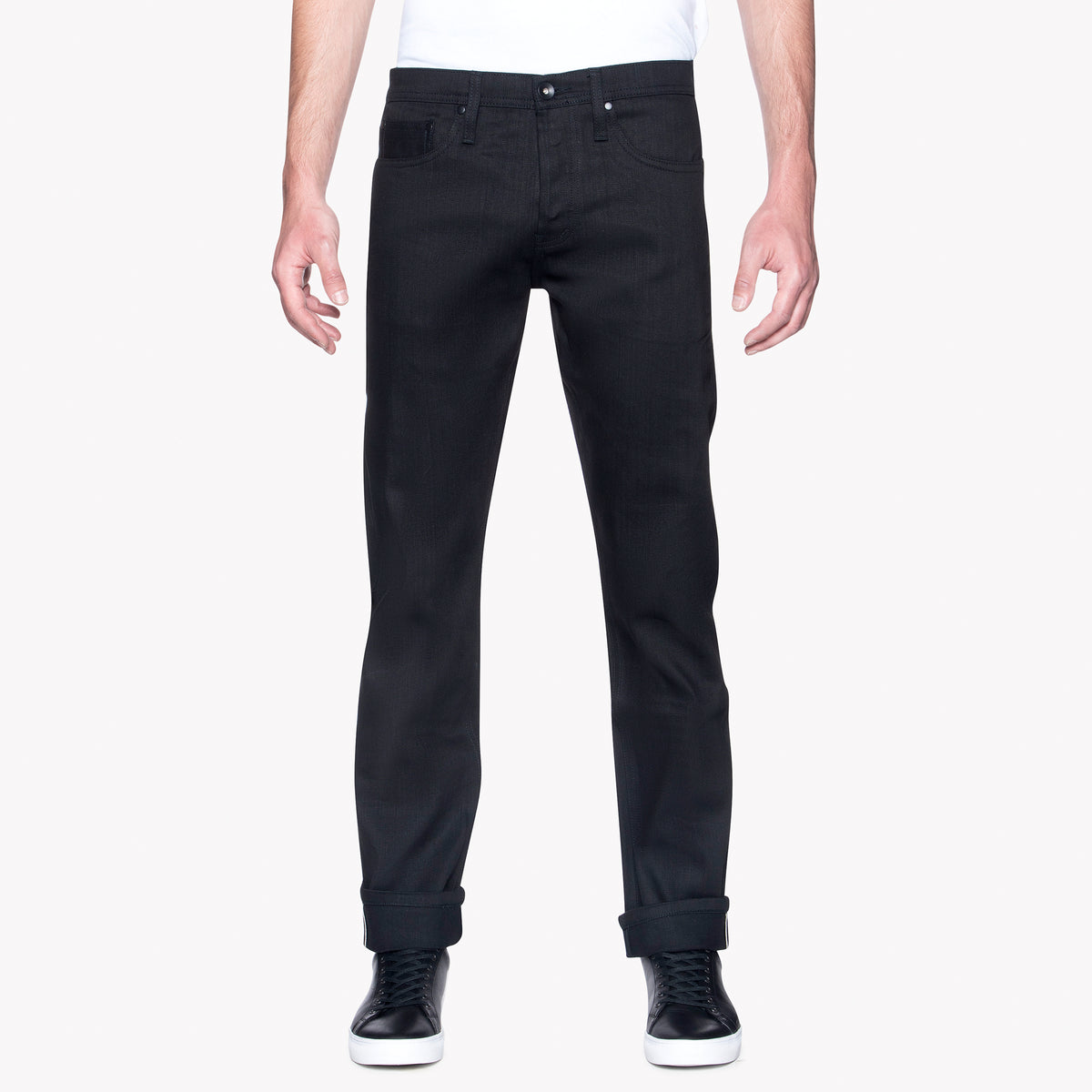 UB244 Tapered Fit 11oz Black Stretch Selvedge Denim | The Unbranded Brand