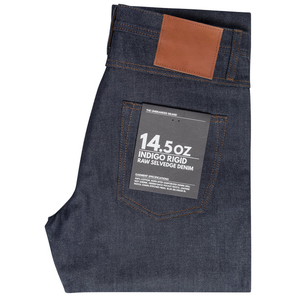 UB322 Straight Fit 11oz Indigo Stretch Selvedge Denim | The Unbranded Brand