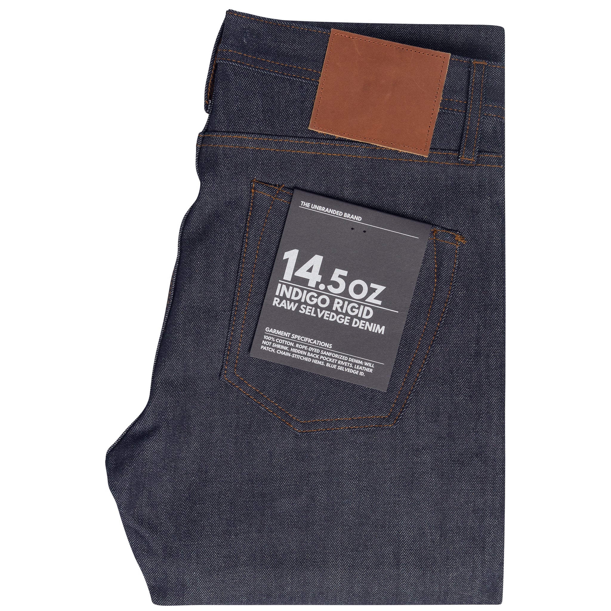 UB401 Tight Fit - 14.5oz Indigo Selvedge Denim - The Unbranded Brand product image