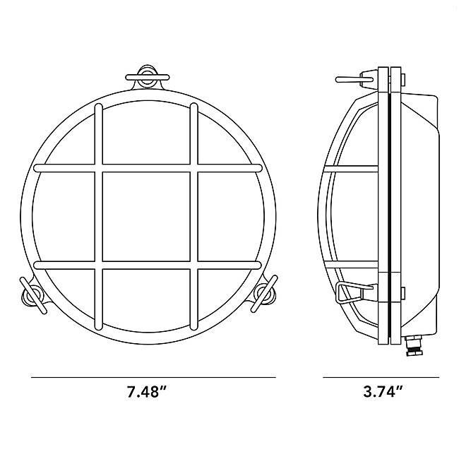 Oval Brass Bulkhead Outdoor Wall Light - CA Modern Home