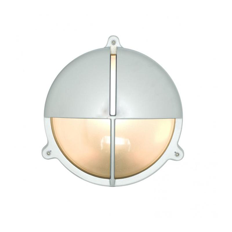 Oval Brass Bulkhead with Eyelid Shield Wall Light by Original BTC / Davey  Lighting