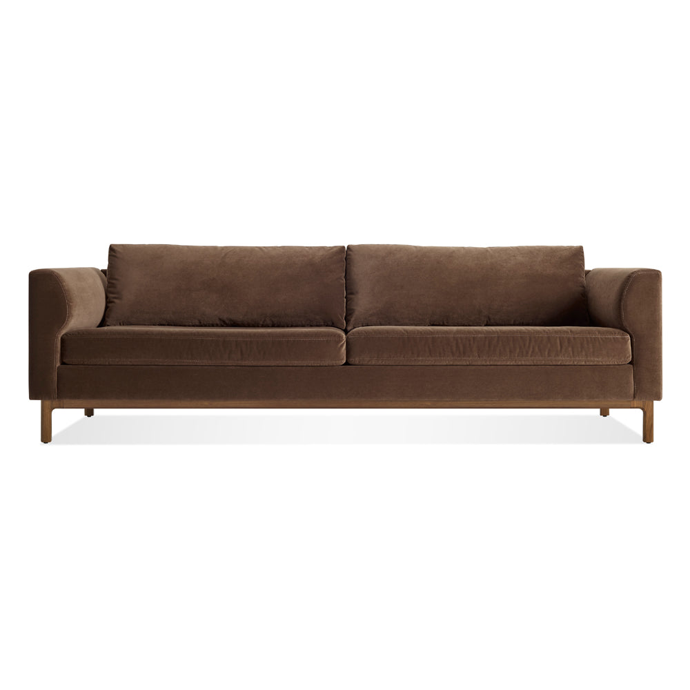 Guide 82 Sofa Blu Dot Leg Color: Walnut, Fabric: Coffee Velvet