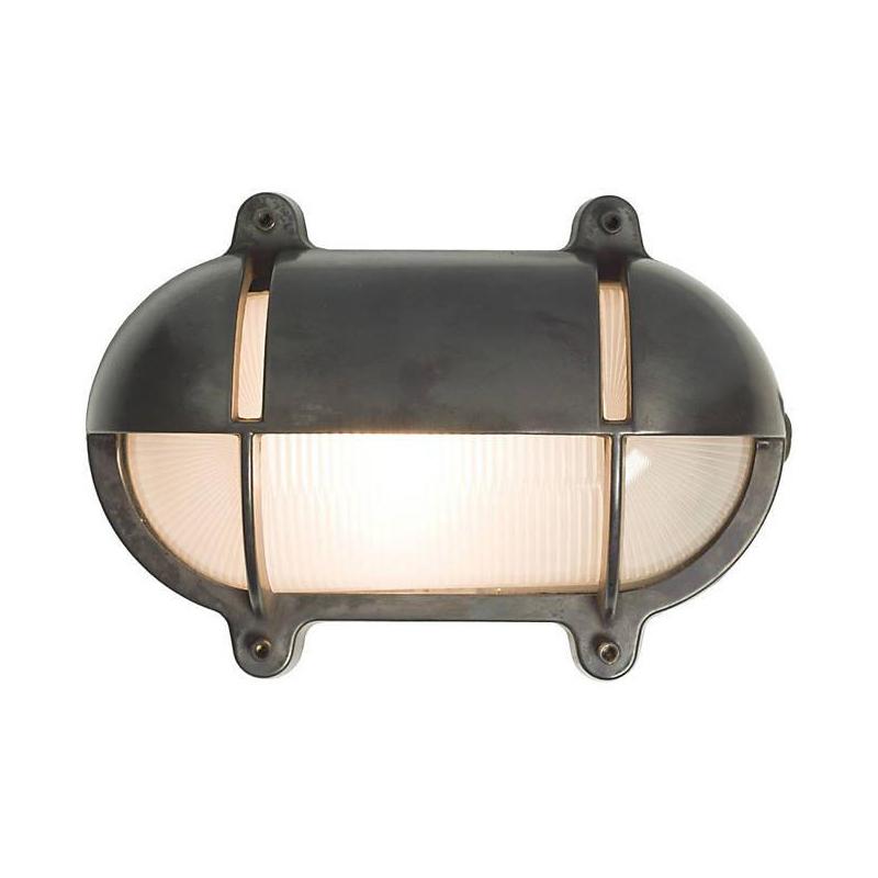 Oval Brass Bulkhead Outdoor Wall Light - CA Modern Home