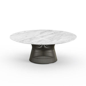Platner Bronze 42" Coffee Table Coffee Tables Knoll Polished Finish Carrara Marble Top: White-grey + $2165.00 