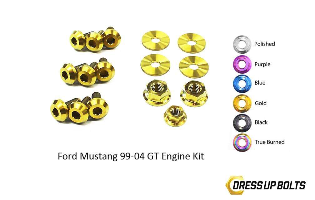 Ford Mustang Gt 1999 2004 Titanium Dress Up Bolts Engine Kit