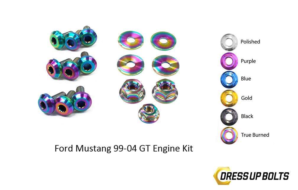 Ford Mustang Gt 1999 2004 Titanium Dress Up Bolts Engine Kit