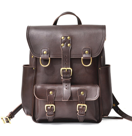 Leather Backpack - Mens Large Leather Laptop Day Pack – Marlondo ...
