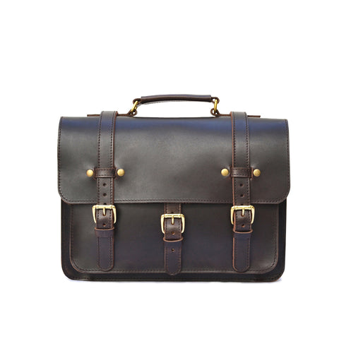 Businessman's Briefcase - Vintage Leather Laptop Messenger Bag ...