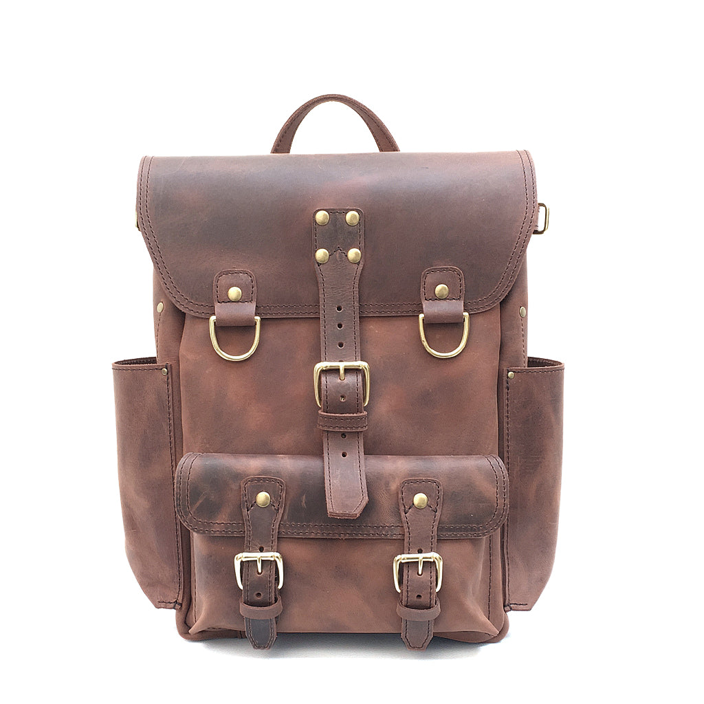 Vintage Leather Backpack - Handmade Laptop Backpack in Rustic Leather ...