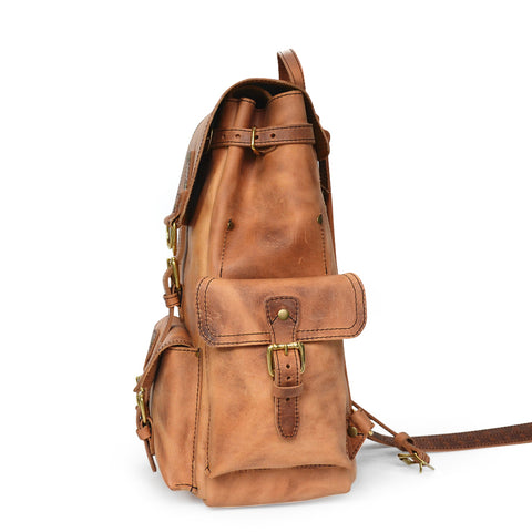 Vintage Leather Backpack - Handmade Laptop Backpack in Rustic Leather ...