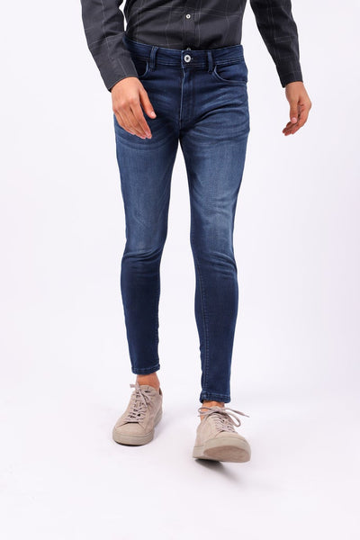 KNITTED STRETCH CROPPED FIT DENIM