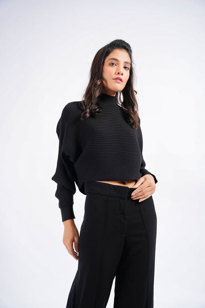 CROPPED BATWING SWEATER