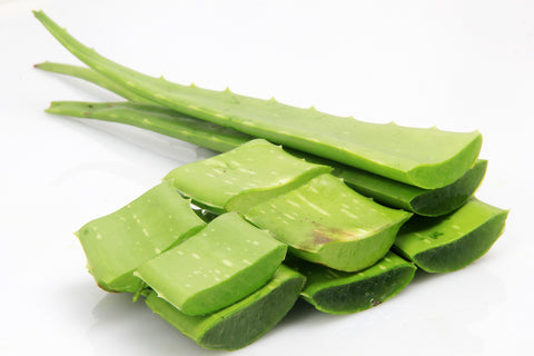 Aloe Vera slices stacked on top of each other