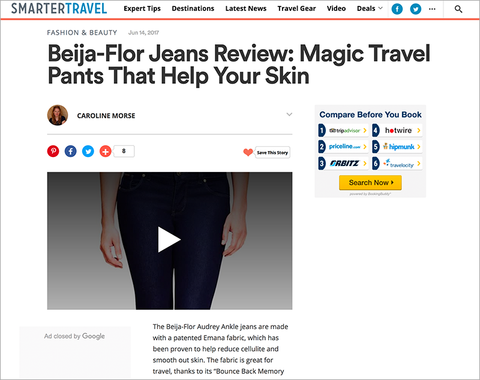 Magic Travel Pants That Help Your Skin. - SmarterTravel – Beija Flor Jeans
