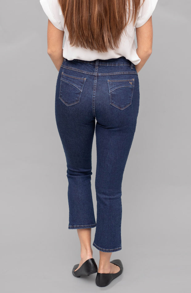 Kate & Mallory® Stretch Denim 3-Pocket Floral Cropped Jeggings