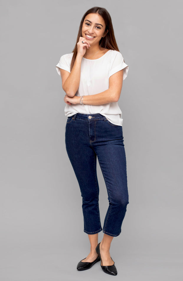 Emily Patch Pocket Flare High Rise Jeans