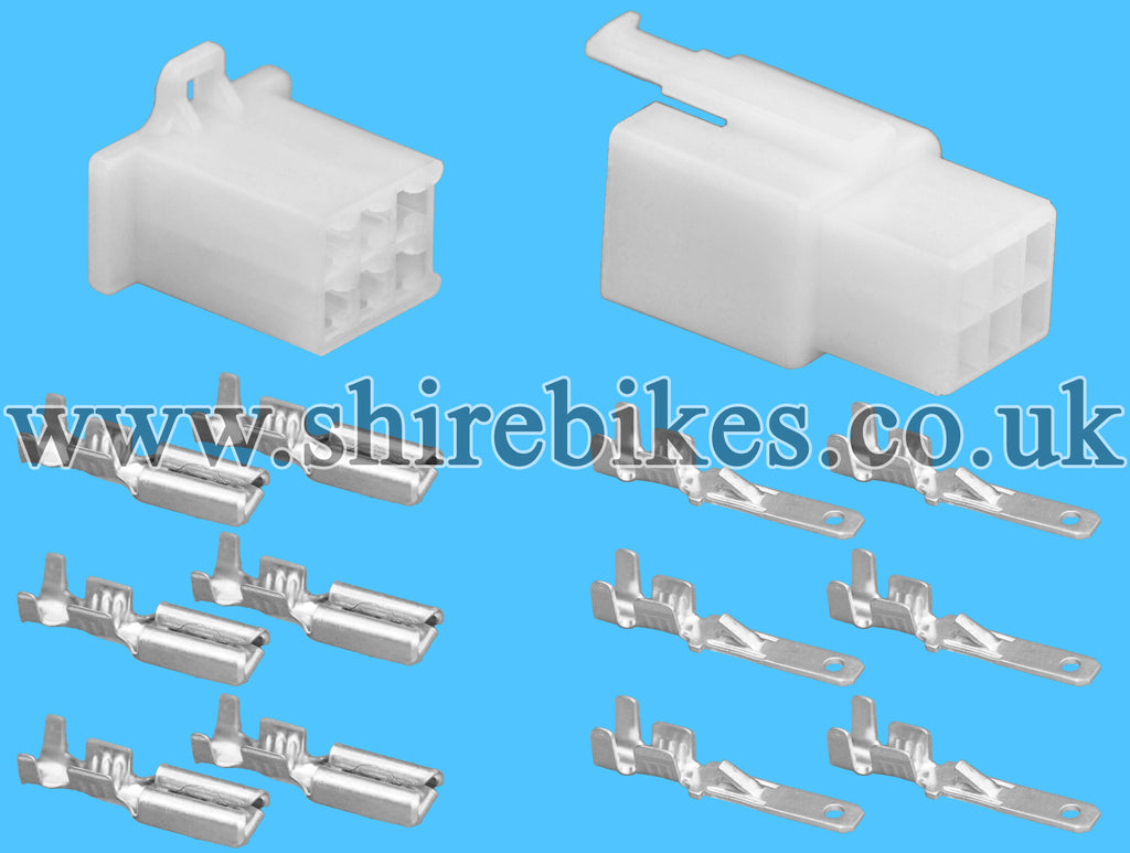 6 Pin Block Wiring Loom Harness Connector Plug Shire Bikes Parts Accesories Suitable For Monkey Bikes
