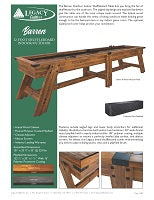 Barren 12' Outdoor Indoor Shuffleboard Spec Sheet