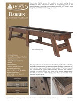 Barren 12' Shuffleboard Spec Sheet