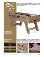 Barren Foosball Spec Sheet