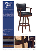 Classic Backed Stool Spec Sheet