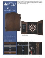 Classic Dartboard Cabinet Spec Sheet